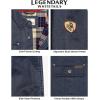 image:imageLegendary Whitetails Mens Flannel Lined Shirt Jacket Waxed Cotton Water Resistant ShacketNavy