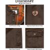 image:imageLegendary Whitetails Mens Flannel Lined Shirt Jacket Waxed Cotton Water Resistant ShacketTobacco