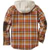 image:imageLegendary Whitetails Mens Hooded Shirt Jacket Plaid Flannel Berber Lined Polyfill Insulated ShacketArrowood Brown Plaid