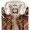 image:imageLegendary Whitetails Mens Hooded Shirt Jacket Plaid Flannel Berber Lined Polyfill Insulated ShacketArrowood Brown Plaid