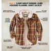 image:imageLegendary Whitetails Mens Hooded Shirt Jacket Plaid Flannel Berber Lined Polyfill Insulated ShacketArrowood Brown Plaid