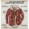 image:imageLegendary Whitetails Mens Hooded Shirt Jacket Plaid Flannel Berber Lined Polyfill Insulated ShacketCardinal Red Plaid