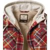 image:imageLegendary Whitetails Mens Hooded Shirt Jacket Plaid Flannel Berber Lined Polyfill Insulated ShacketCardinal Red Plaid