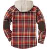 image:imageLegendary Whitetails Mens Hooded Shirt Jacket Plaid Flannel Berber Lined Polyfill Insulated ShacketCardinal Red Plaid