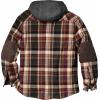 image:imageLegendary Whitetails Mens Hooded Shirt Jacket Plaid Flannel Berber Lined Polyfill Insulated ShacketCedarwood Cabin Plaid