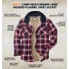image:imageLegendary Whitetails Mens Hooded Shirt Jacket Plaid Flannel Berber Lined Polyfill Insulated ShacketNight Racer Plaid