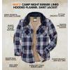 image:imageLegendary Whitetails Mens Hooded Shirt Jacket Plaid Flannel Berber Lined Polyfill Insulated ShacketNight River Plaid