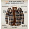 image:imageLegendary Whitetails Mens Hooded Shirt Jacket Plaid Flannel Berber Lined Polyfill Insulated ShacketPorter Plaid