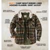 image:imageLegendary Whitetails Mens Hooded Shirt Jacket Plaid Flannel Berber Lined Polyfill Insulated ShacketStout Plaid