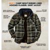 image:imageLegendary Whitetails Mens Hooded Shirt Jacket Plaid Flannel Berber Lined Polyfill Insulated ShacketUnion Plaid