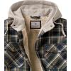 image:imageLegendary Whitetails Mens Hooded Shirt Jacket Plaid Flannel Berber Lined Polyfill Insulated ShacketUpland Blue and Brown Plaid
