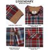 image:imageLegendary Whitetails Mens Long Sleeve Button Down 100 Cotton Flannel ShirtBarnwood Slate Plaid
