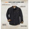 image:imageLegendary Whitetails Mens Long Sleeve Button Down 100 Cotton Flannel ShirtBlack Heather