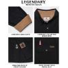 image:imageLegendary Whitetails Mens Long Sleeve Button Down 100 Cotton Flannel ShirtBlack Heather