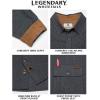 image:imageLegendary Whitetails Mens Long Sleeve Button Down 100 Cotton Flannel ShirtCharcoal Heather