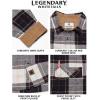 image:imageLegendary Whitetails Mens Long Sleeve Button Down 100 Cotton Flannel ShirtHuntsman Charcoal Plaid