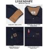 image:imageLegendary Whitetails Mens Long Sleeve Button Down 100 Cotton Flannel ShirtNavy Heather