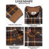 image:imageLegendary Whitetails Mens Long Sleeve Button Down 100 Cotton Flannel ShirtPlatinum Plaid