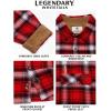 image:imageLegendary Whitetails Mens Long Sleeve Button Down 100 Cotton Flannel ShirtRacing Red Plaid