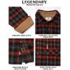 image:imageLegendary Whitetails Mens Long Sleeve Button Down 100 Cotton Flannel ShirtRedwood Plaid