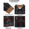 image:imageLegendary Whitetails Mens Long Sleeve Button Down 100 Cotton Flannel ShirtSmoky Mountain Plaid