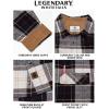 image:imageLegendary Whitetails Mens Long Sleeve Button Down 100 Cotton Flannel ShirtTartan Stone Plaid
