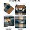 image:imageLegendary Whitetails Mens Long Sleeve Button Down 100 Cotton Flannel ShirtTeal Glow Plaid