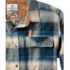 image:imageLegendary Whitetails Mens Long Sleeve Button Down 100 Cotton Flannel ShirtTeal Glow Plaid