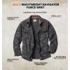 image:imageLegendary Whitetails Mens Long Sleeve Fleece Button Up Heavyweight ShirtCharcoal Embossed