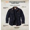 image:imageLegendary Whitetails Mens Long Sleeve Fleece Button Up Heavyweight ShirtNavy Embossed