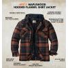 image:imageLegendary Whitetails Mens Plaid Flannel Shirt Jacket Quilted with Hood Polyfill Insulated ShacketAncient Bison Plaid