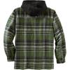 image:imageLegendary Whitetails Mens Plaid Flannel Shirt Jacket Quilted with Hood Polyfill Insulated ShacketArmy Green Plaid