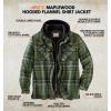 image:imageLegendary Whitetails Mens Plaid Flannel Shirt Jacket Quilted with Hood Polyfill Insulated ShacketArmy Green Plaid