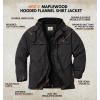 image:imageLegendary Whitetails Mens Plaid Flannel Shirt Jacket Quilted with Hood Polyfill Insulated ShacketCharcoal Heather