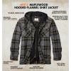 image:imageLegendary Whitetails Mens Plaid Flannel Shirt Jacket Quilted with Hood Polyfill Insulated ShacketHawkeye Plaid