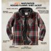 image:imageLegendary Whitetails Mens Plaid Flannel Shirt Jacket Quilted with Hood Polyfill Insulated ShacketLocomotive Plaid