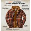 image:imageLegendary Whitetails Mens Plaid Flannel Shirt Jacket Quilted with Hood Polyfill Insulated ShacketMaplewood Brown Plaid