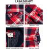 image:imageLegendary Whitetails Mens Plaid Flannel Shirt Jacket Quilted with Hood Polyfill Insulated ShacketRed Rover Plaid