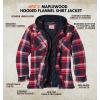 image:imageLegendary Whitetails Mens Plaid Flannel Shirt Jacket Quilted with Hood Polyfill Insulated ShacketRed Rover Plaid