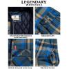 image:imageLegendary Whitetails Mens Plaid Flannel Shirt Jacket Quilted with Hood Polyfill Insulated ShacketSlate Hatchet Blue Plaid