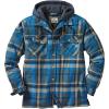 image:imageLegendary Whitetails Mens Plaid Flannel Shirt Jacket Quilted with Hood Polyfill Insulated ShacketSlate Hatchet Blue Plaid