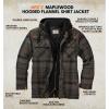 image:imageLegendary Whitetails Mens Plaid Flannel Shirt Jacket Quilted with Hood Polyfill Insulated ShacketWinter Rain Plaid