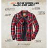 image:imageLegendary Whitetails Mens Thermal Lined Shirt Jacket Plaid Flannel Polyfill InsulatedBarnwood Red Twig Plaid