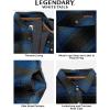 image:imageLegendary Whitetails Mens Thermal Lined Shirt Jacket Plaid Flannel Polyfill InsulatedCabin Cobalt Plaid