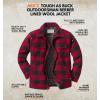 image:imageLegendary Whitetails Mens Wool Blend Jacket Quilted Satin Insulated Sleeves Sherpa LinedBuffalo Plaid