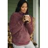 image:imageLegendary Whitetails Womens Fuzzy Hide Fleece Pullover 14 ZipRose Brown