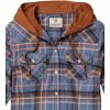 image:imageLegendary Whitetails Womens Hooded Heavyweight Stretch Flannel Button Up ShirtBlue Lagoon Plaid