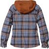 image:imageLegendary Whitetails Womens Hooded Heavyweight Stretch Flannel Button Up ShirtBlue Lagoon Plaid