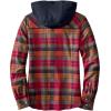 image:imageLegendary Whitetails Womens Hooded Heavyweight Stretch Flannel Button Up ShirtFalling Leaves Red Plaid