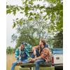 image:imageLegendary Whitetails Womens Hooded Heavyweight Stretch Flannel Button Up ShirtFrozen River Plaid
